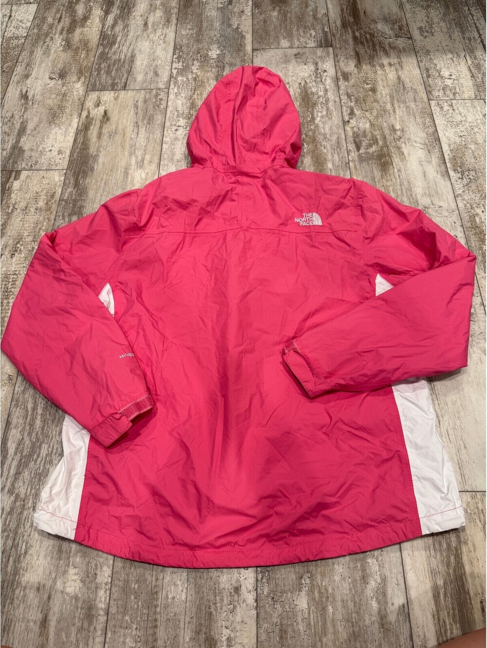 The North Face Women XL Pink Hooded Rain Jacket Waterproof